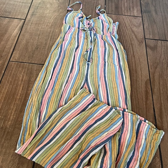 O'NEILL Anabella Womens Jumpsuit Keyhole Cutout Wide Leg Flowy Sz small - Picture 3 of 5